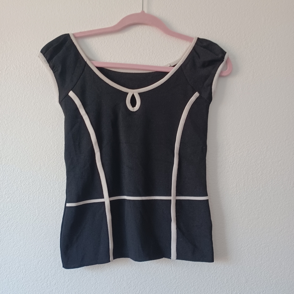 Ribbed blouse top
